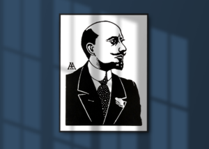 Linocut Poster — Gabriele d'Annunzio