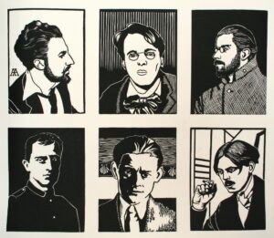 Linocut Poster — The Men of 1914
