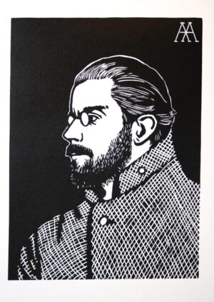 Linocut Poster — James Joyce