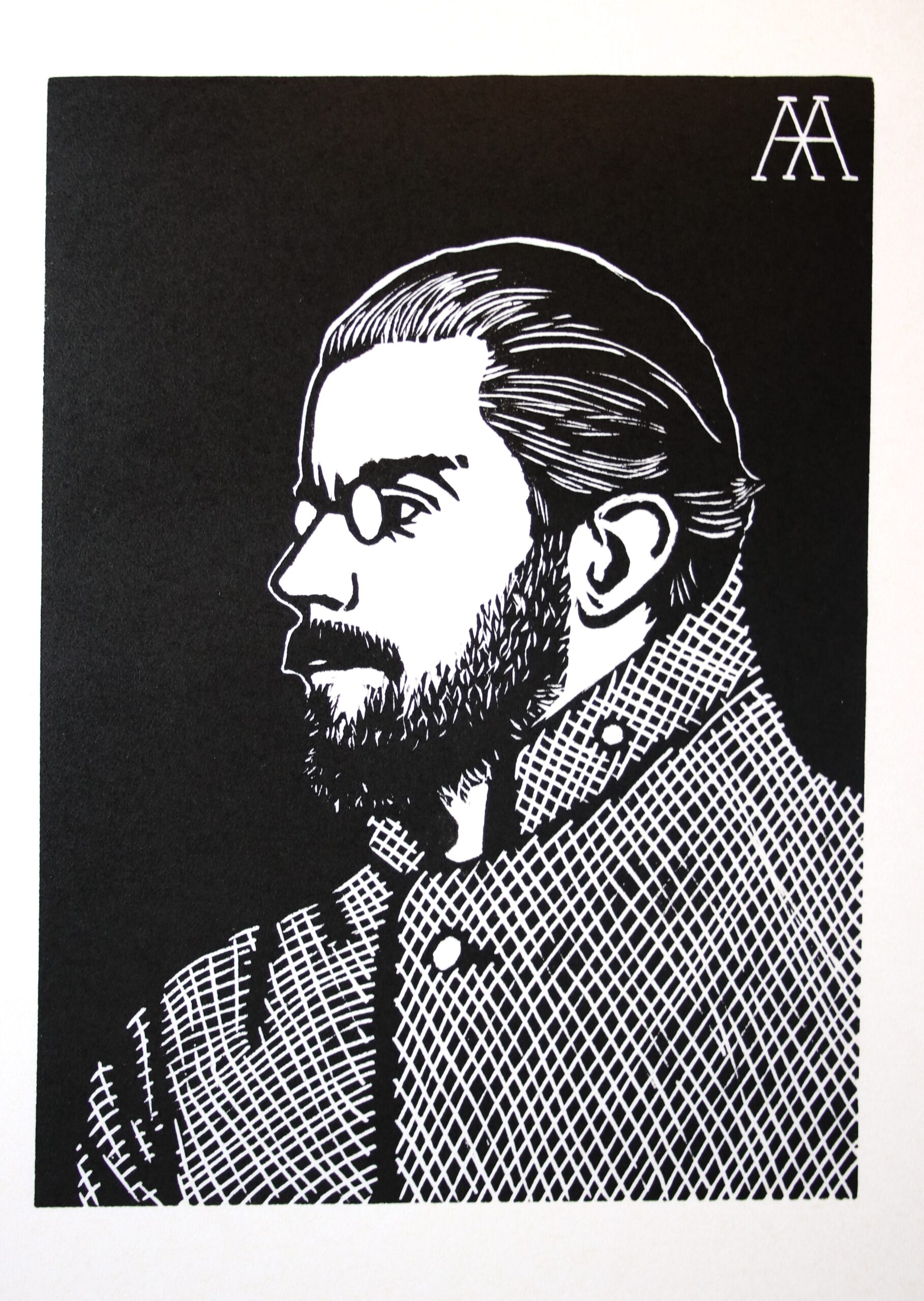 Linocut Poster — James Joyce
